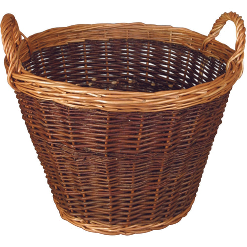 Two Tone Willow Log Basket Lined