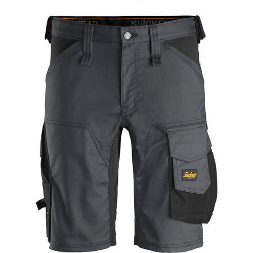 Snickers - AllroundWork, Stretch Shorts - Steel grey\\Black