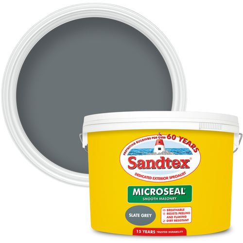 Sandtex Microseal Smooth Masonry Slate Grey 10L