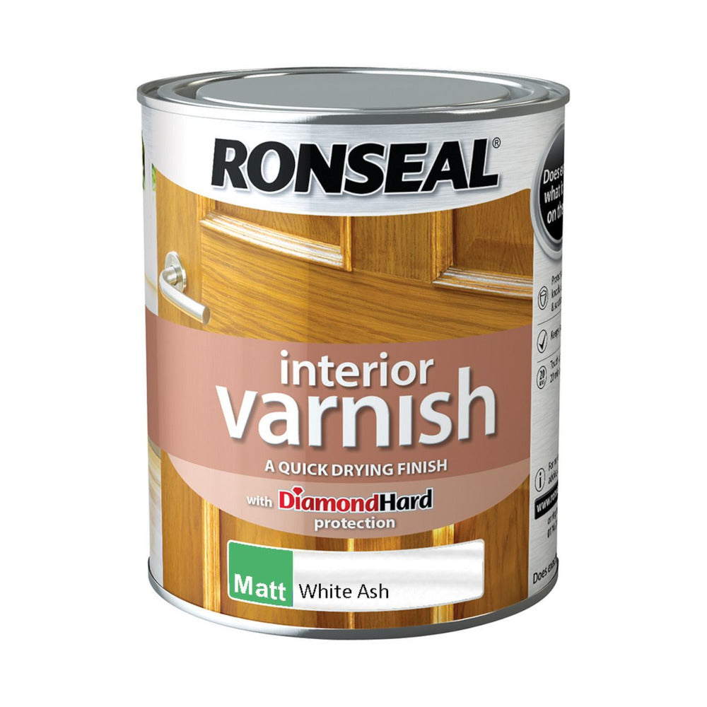 Ronseal Interior Varnish White Ash Matt 750ml