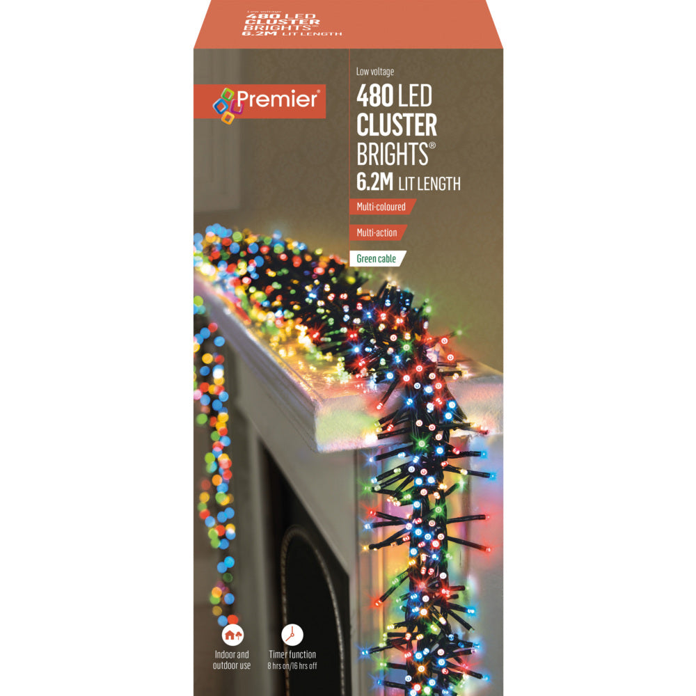 480 LED Multi-Action Clusterbrights - Multi-Coloured