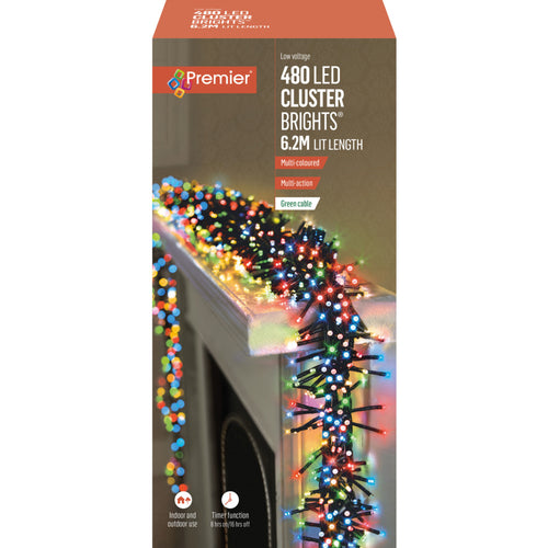 480 LED Multi-Action Clusterbrights - Multi-Coloured