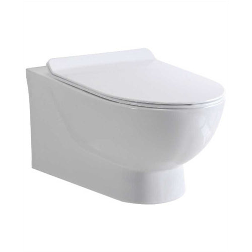 Verona Wall Hung Rimless WC - Slim Soft Close Seat - 520 x 300 x 360mm