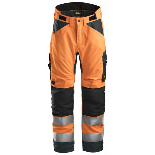 Snickers - AllroundWork, High-Vis 37.5® Insulated Trousers+ Class 2 - High vis orange\\Steel grey