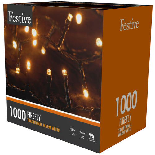1000 Traditional Warm White Firefly Lights