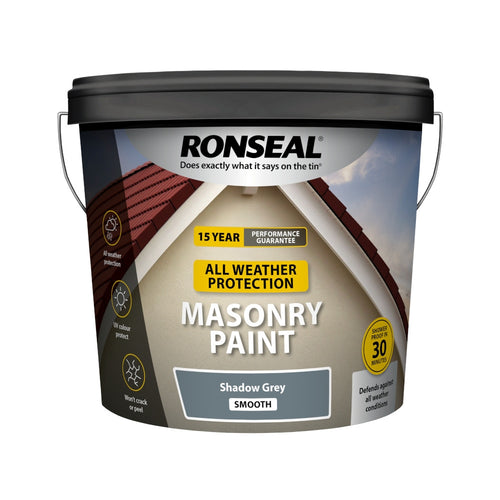 Ronseal All Weather Masonry Paint Shadow Grey 10L