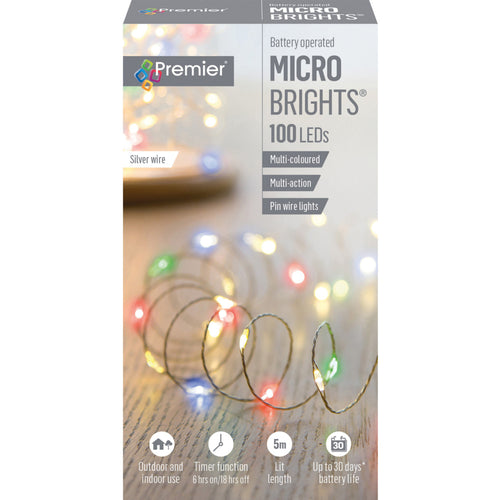 100 LED B/O Multi-Action Microbrights - Multi-Coloured