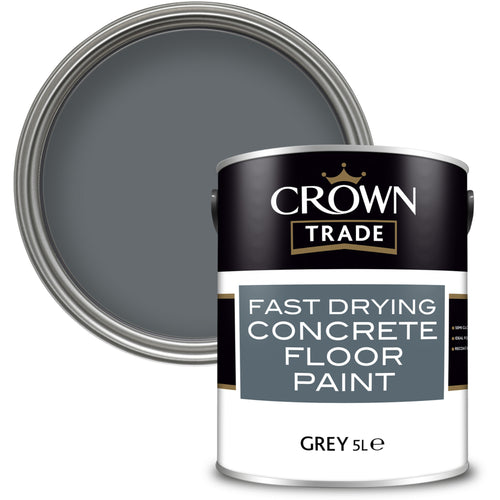 Crown Trade Fast Drying Concrete Floor Paint Grey 5L