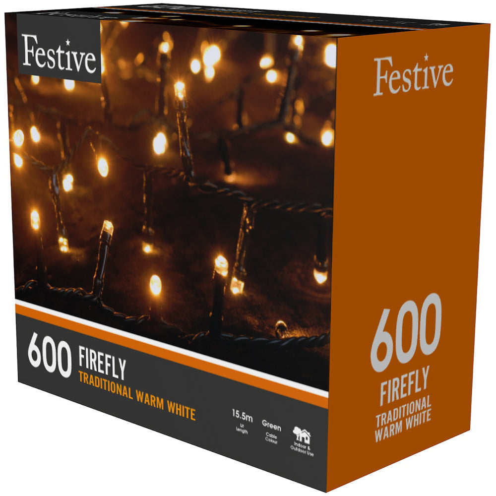 600 Traditional Warm White Firefly Lights