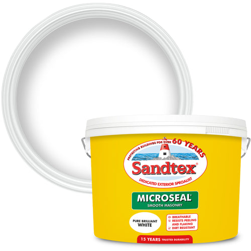 Sandtex Microseal Smooth Masonry Brilliant White 10L