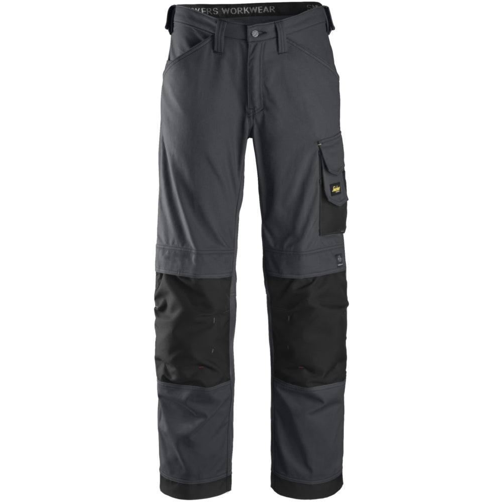 Snickers - Craftsmen Trousers, Canvas+ - Steel grey\\Black